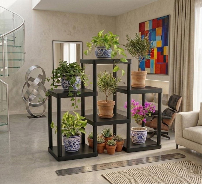 Hanah Home Sakura - Estantería Plástica Multiusos Negro Hanah Home Sakura - Estantería Plástica Multiusos Negro